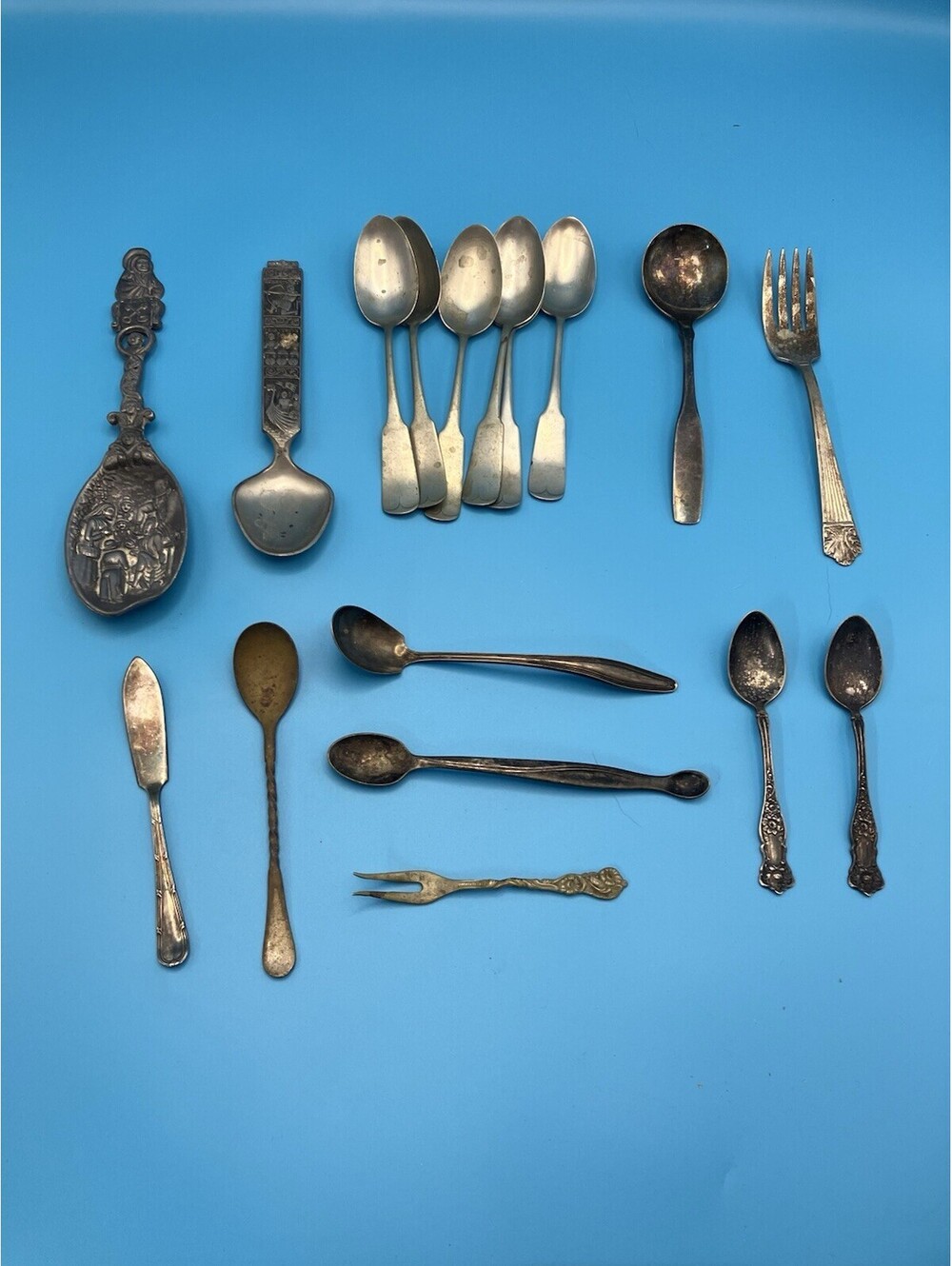 Random Lot Of Silver Plated Utensils  Spoons, Forks And Butter Knife
